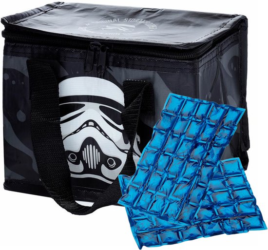 Puckator Kleine lunch koeltas met 2x flexibel koelelement - Stormtrooper print - 4,4 liter van Puckator.