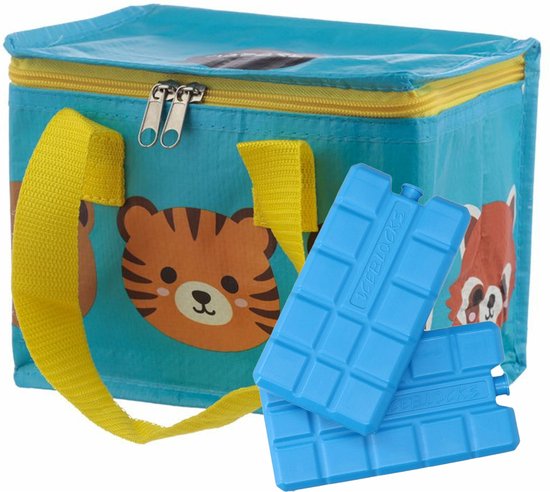Puckator Kleine lunch koeltas met 2x koelelement - Adoramals print - 4,7 liter van Puckator.