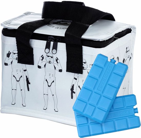 Puckator Kleine lunch koeltas met 2x koelelement - Stormtrooper print - 4,4 liter van Puckator