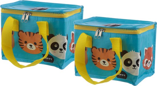 Puckator Kleine lunch/sixpack koeltas - 2 st - Adoramals print - 16 x 14 cm - 4,7 L van Puckator
