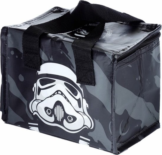 Puckator Kleine lunch/sixpack koeltas - 2 st - Stormtrooper print - 21 x 16 cm - 4,7 L van Puckator.