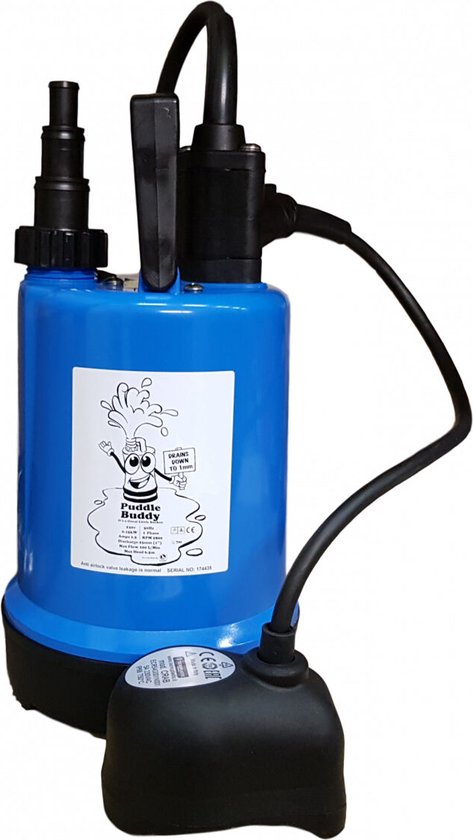 Puddle Buddy Sensomaat, schoonwater dompelpomp, 230 V van Merkloos