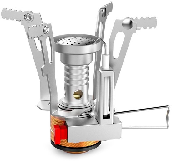 PULUZ 1 Stuks 4-Poot Outdoor Kookstel - Integreer Mini Draagbaar Kooktoestel Met Elektrische Ontsteking - Ultraklein Camping Fornuis - Efficiënt Outdoor Kookapparaat Voor Kamperen En Wandelen van Merkloos