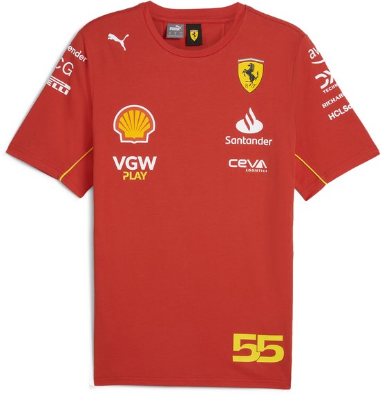 Puma Sf Sainz T-shirt Met Korte Mouwen Rood M Man van PUMA.