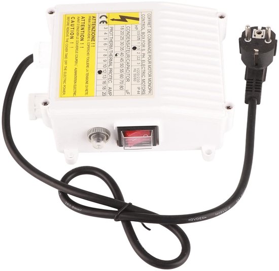 Pump Control Box met Thermische Beveiliging - 220V 1100W EU Plug van Merkloos