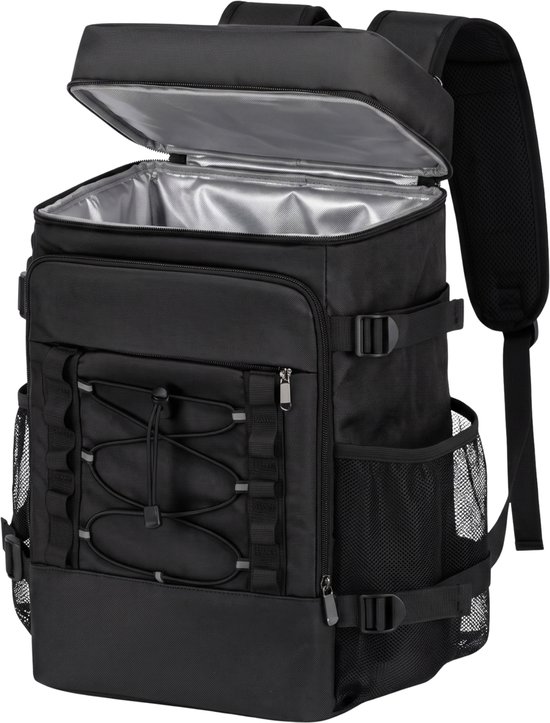 Purepeak Koelrugtas 30 Liter - Koeltas Rugzak - Zwart
