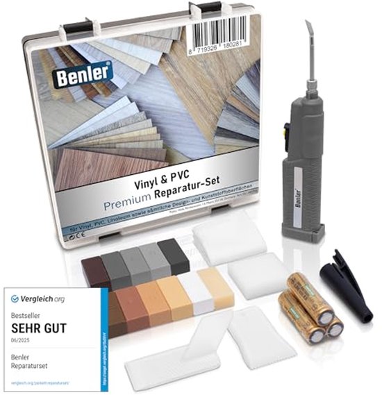 PVC en kunststof reparatieset voor vloeren en oppervlakken - Vinyl, Laminaat en Houtlook van Merkloos