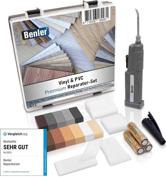 PVC en kunststof reparatieset voor vloeren en oppervlakken - Vinyl, Laminaat en Houtlook van Merkloos