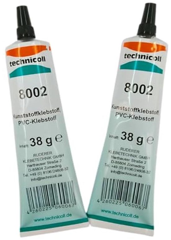 PVC-lijmset voor reparaties onder water - duo-pack 76 g voor SUP en opblaasboten van Merkloos