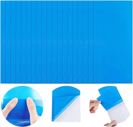 PVC Reparatie Pleisters - Zelfklevende Stickers - Waterdicht Maken - Snelle Herstel Kit - 10 Stuks - Blauw van Merkloos