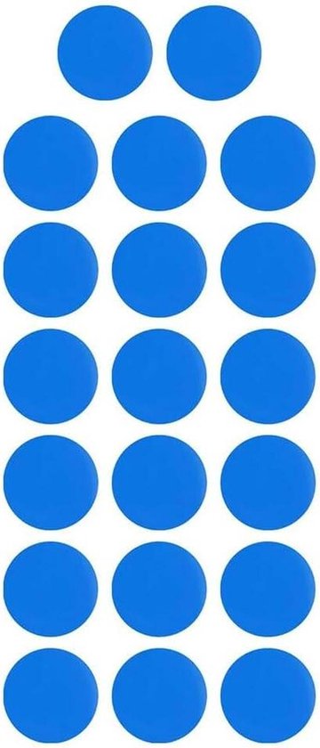 PVC Reparatiesets - Opblaasbare Stickers - Zwembad Repareren - Waterdichte Afdichting - 10 of 20 Stuks - Blauw