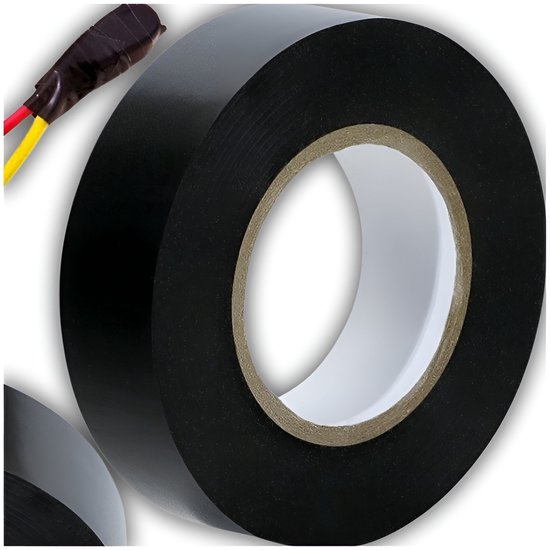PVC Serie - Isolatie Tape - 18m - Zwart - Waterdicht van Merkloos