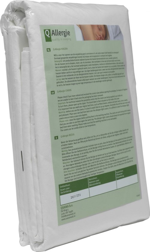 Q-Allergie Dekbedhoes - Anti huisstofmijt - Anti Allergie - 140x200 van Q-Allergie