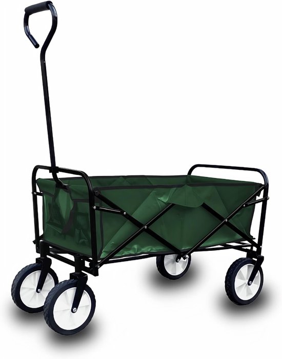 QIN® Bolderkar Opvouwbaar - Bolderkar Opvouwbaar Luchtbanden - Bolderkar - Groen - 90cm x 54cm x 124cm