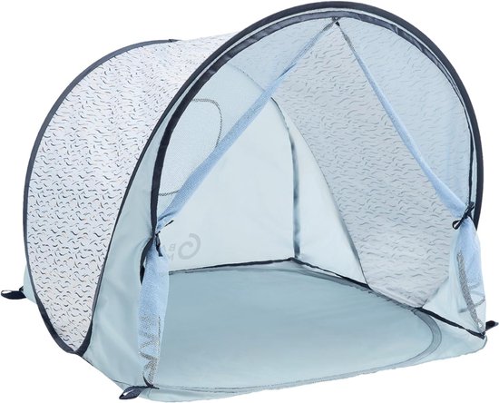 QORA® Strandtent uv Bescherming - Strandtent Baby Pop Up – Strandtentje Extra Licht – Strandschelp – Strand Tent – Zonbescherming – Pop Up Tent - Voor in de Tuin, Strand, Vissen Etc, - Blauw - 98cm x 90cm x 85cm