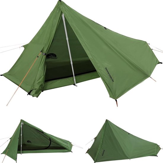 QPFO® Ultralichte Trekkingstoktent - Compacte Waterdichte Tent voor Kamperen en Fietsvakanties van QPFO