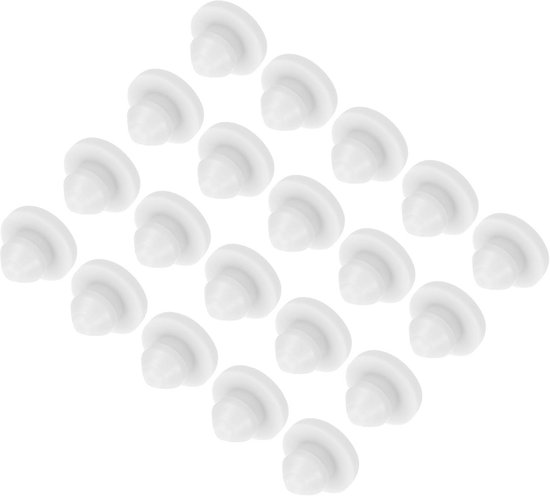QUARKZMAN 10 stuks siliconen stoppen siliconen lochstoppen, blinde stoppen afsluitstoppen rubber stoppen lamellenstoppen rond waterdicht Passend met 4 mm binnendiameter voor gaten wit van Merkloos