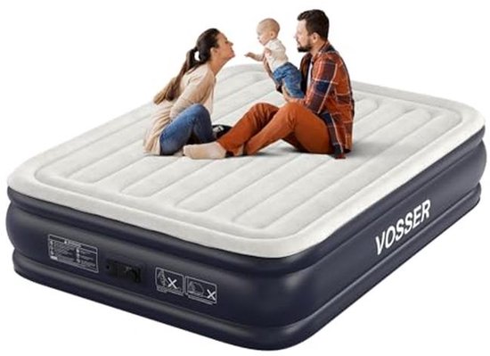Queen Luchtmatras met Geïntegreerde Pomp - Zelfopblazend, Comfortabel en Duurzaam - Ideaal voor Campers en Thuis