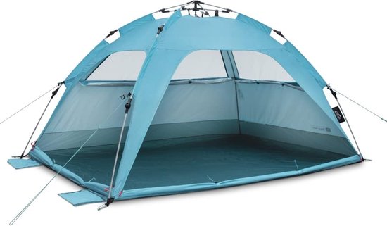 Quick Palm S Quick Palm Strandtent UV bescherming (UV80 conform UV-norm 801), snel opgezet (Quick-Up-Systeem) - blauwtrandtent UV bescherming (UV80 conform UV-norm 801), snel opgezet (Quick-Up-Systeem) - blauw van Quick Palm
