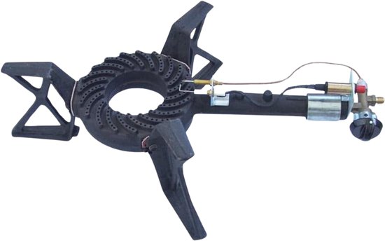 Quvo® Wokbrander - Kookbrander - Wok Brander - Met Slang en Regelaar - Propaan/Gas - Voor Buiten – Camping Kooktoestel – Zwart- 55cm x 45cm x 17cm ; 5.5 kg van Merkloos