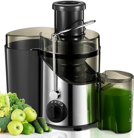 Quvo®Sapcentrifuges groenten en fruit - Sapcentrifuges - Slowjuicer - Zwart - 30cm x 20cm x 18cm van Quvo®