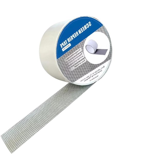 Raamhor Reparatie Tape - Glasvezel Reparatieset - Scheuren Herstellen - Waterdicht Met Sterke Lijm - 4.8x100 cm - Grijs van Merkloos