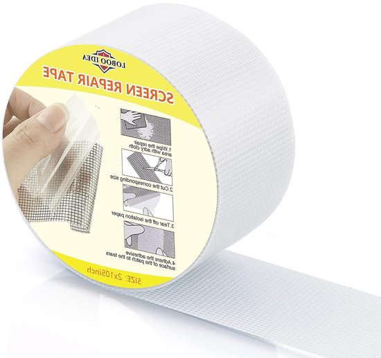 Raamscherm Reparatieset - Scheur Reparatie - Gaten Dichten - Sterke Lijm - 2x 7874 inch - Wit