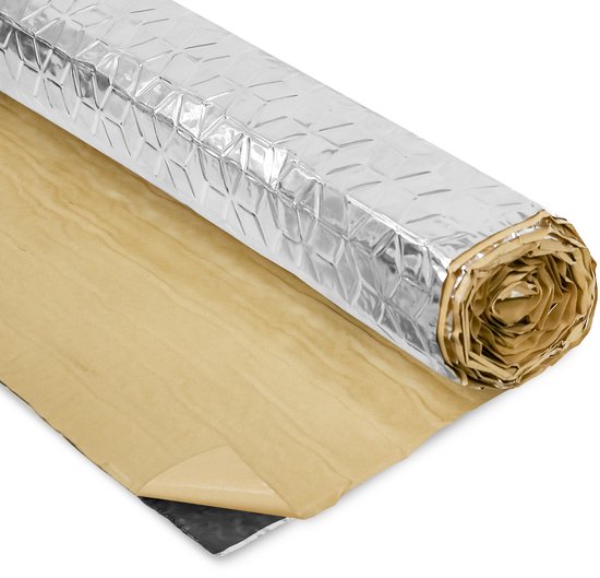 Radiatorfolie - Geluidsisolatiemat voor auto – voor deur, vloer, kofferdeksel, geluidsisolerend schuim 50x200cm van Merkloos