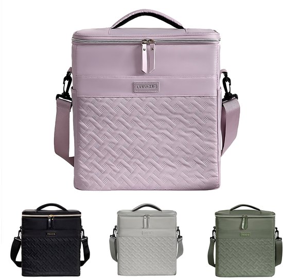 Rainbecom Geïsoleerde Lunchtas 21L - Koeltassen Paars - Isolerende & Waterdichte 900D Polyester – Handvat Riem Lunch Bag - Verstelbare Schouderriem – Voor Werk, School, Reizen, Picknick - 30x22x32cm van Rainbecom