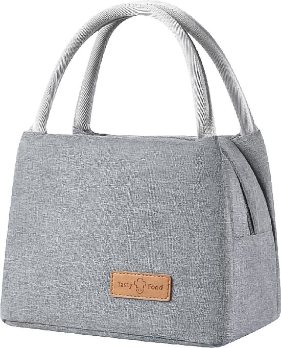 Rainbecom - Koeltassen - Lunchtas - 19x27x16 cm - 7 Liter - Grijs - Isolatie - 300D Kationisch Polyester - Handvat Riem - Koeltas - Lunch Bag - Geïsoleerde Koeltas - Picknicktas van Rainbecom