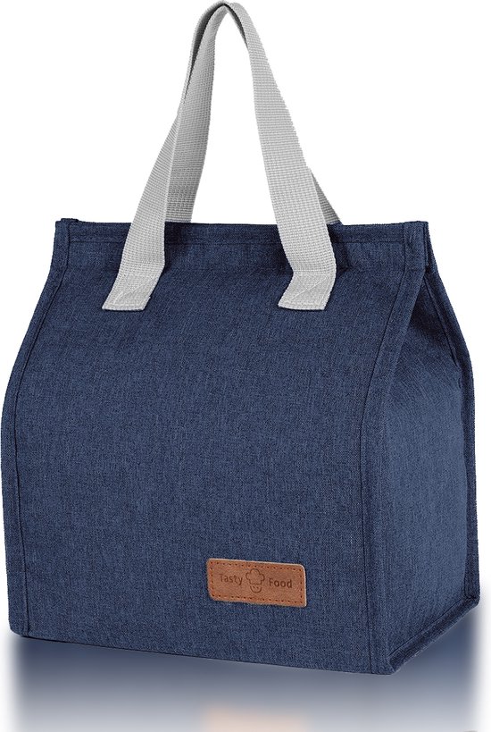 Rainbecom - Koeltassen - Lunchtas – 22.5x25.5x13 cm – 6 Liter - Blauw - Isolatie - 300D Kationisch Polyester – Klittenbandsluiting - Handvat Riem - Koeltas - Lunch Bag - Geïsoleerde Koeltas - Picknicktas van Rainbecom