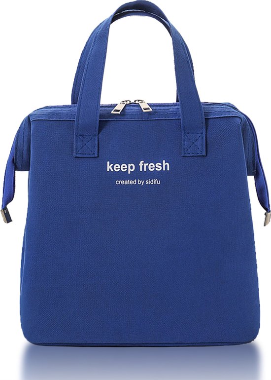 Rainbecom - Koeltassen - Lunchtas – 23x24x14 cm – 7.5 Liter - Blauw - Isolatie - Kationisch Polyester - Handvat Riem - Koeltas - Lunch Bag - Geïsoleerde Koeltas - Picknicktas van Rainbecom