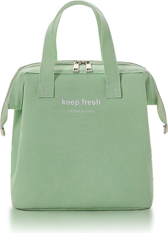 Rainbecom - Koeltassen - Lunchtas – 23x24x14 cm – 7.5 Liter - Lichtgroen - Isolatie - Kationisch Polyester - Handvat Riem - Koeltas - Lunch Bag - Geïsoleerde Koeltas - Picknicktas van Rainbecom