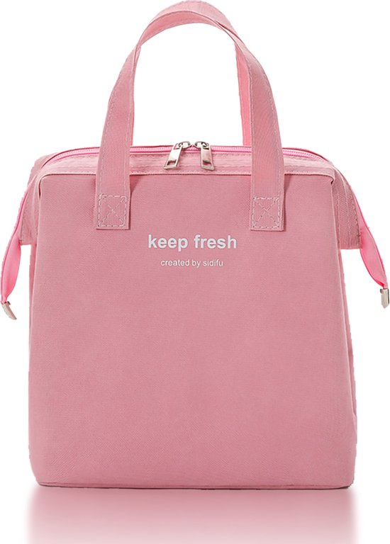 Rainbecom - Koeltassen - Lunchtas – 23x24x14 cm – 7.5 Liter - Roze - Isolatie - Kationisch Polyester - Handvat Riem - Koeltas - Lunch Bag - Geïsoleerde Koeltas - Picknicktas van Rainbecom