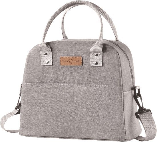 Rainbecom - Koeltassen - Lunchtas – 23x29x16 cm - 10 Liter - Grijs - Isolatie - 300D Kationisch Polyester - Handvat Riem - Koeltas - Lunch Bag - Geïsoleerde Koeltas – Picknicktas van Rainbecom