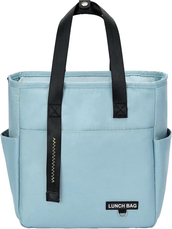 Rainbecom - Koeltassen – Lunchtas – 27x15x28 cm – 11.3 Liter - Lichtblauw - Isolatie - 600D Kationisch Polyester - Handvat Riem - EVA Koeltas - Lunch Bag - Geïsoleerde Koeltas - Picknicktas van Rainbecom