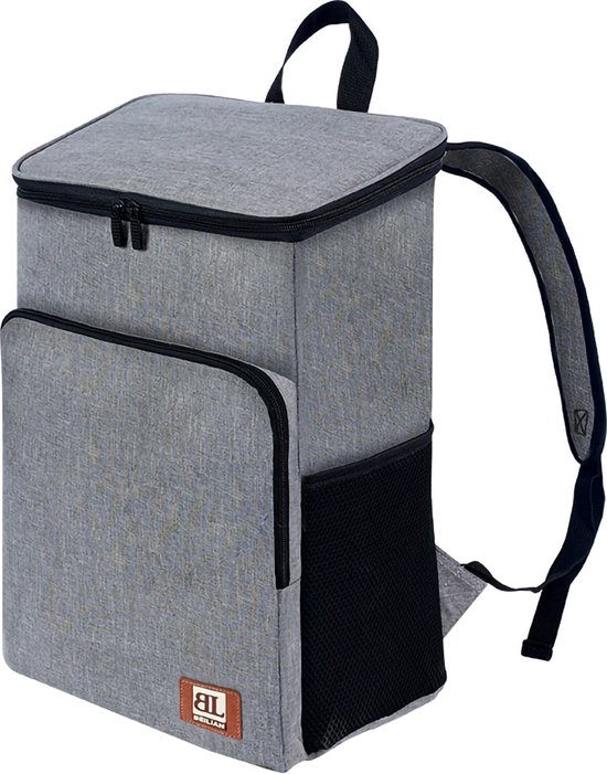 Rainbecom - Koeltassen - Lunchtas – 30x18x40 cm – 20 Liter - Grijs - Isolatie - Kationisch Polyester - Rugzak - Handvat Riem - Koeltas - Lunch Bag - Geïsoleerde Koeltas - Picknicktas van Rainbecom