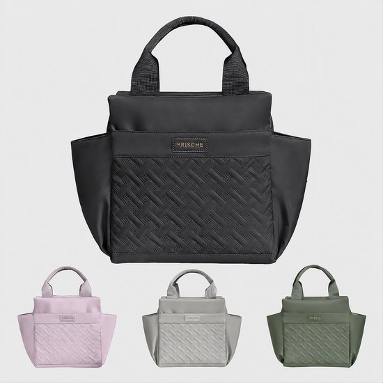 Rainbecom Lunchtas 10.5L - Koeltassen Zwart - Isolerende & Waterdichte 900D Polyester - Handvat Riem Lunch Bag Zijzakken Voor Werk, School, Reizen, Picknick - 25x17.5x24 cm van Rainbecom