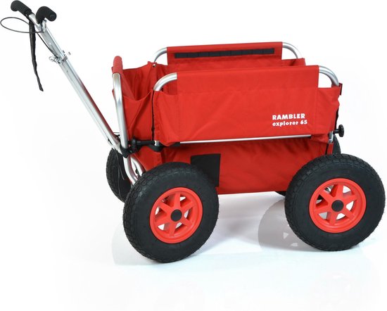 Rambler Explorer 65 - Bolderkar - Hoogwaardige bolderkar voor de kinderopvang of gastouders - Geschikt voor max. 5 kinderen - Rood van Rambler Explorer
