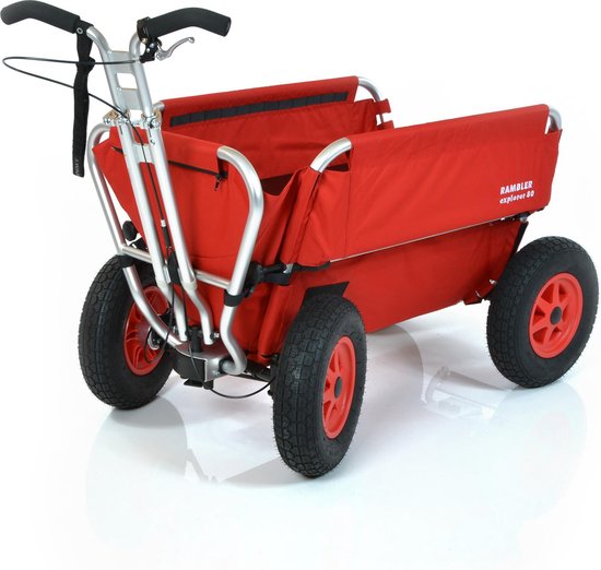 Rambler Explorer 80 - Bolderkar - Hoogwaardige bolderkar voor de kinderopvang of gastouders - Geschikt voor max. 6 kinderen - Rood