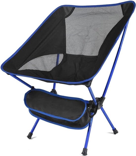 RAMBUX® - Strandstoel - Campingstoel - Donker Blauw - Strand & Camping - Kampeerstoel Compact Opvouwbaar & Lichtgewicht - Vouwstoel met Opbergtas van RAMBUX
