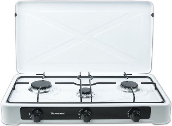 Ravanson K-03TB (Wit) Aanrecht 60 cm Gaskookplaat 3 zone(s) van Ravanson