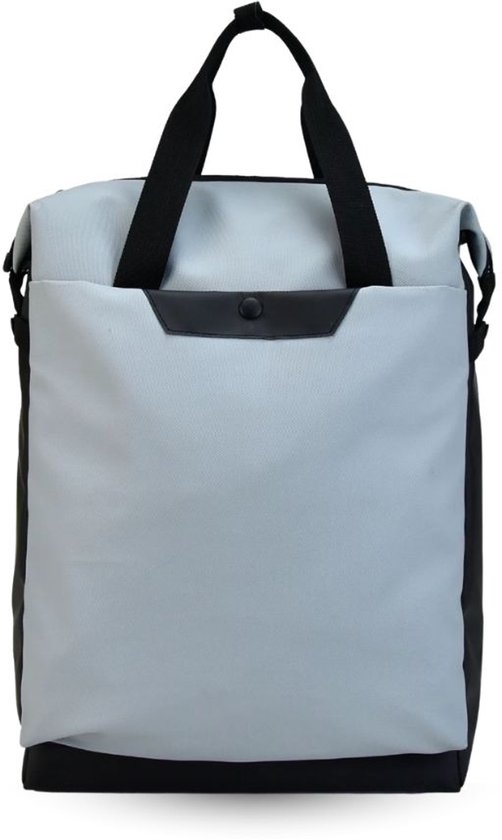 R/B Fietsrugzak Lichtblauw - Koeltas Rugzak Fietstas 3-in-1 - Geïsoleerde Koelrugzak met Fietshaken - Waterafstotende PVC Tas voor Fiets, Werk, Camping & Vakantie van Merkloos