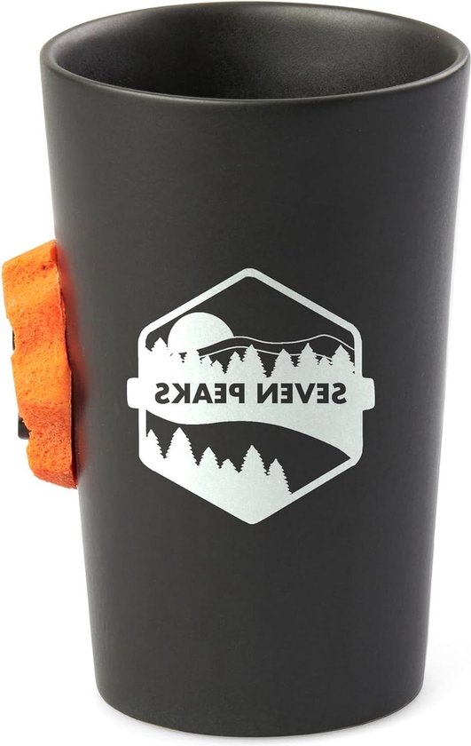 Real Climbing Holds Adventure Mug - Ceramic Cup with Climber Gift - Microwave Safe Water Resistant - Orange 9c