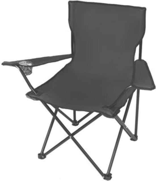 Recalma Campingstoel - Vouwstoel - Visstoel - Zwart - Draaggewicht 100 kg - 1 stuk - Inklapbaar - Inclusief draagtas van Recalma