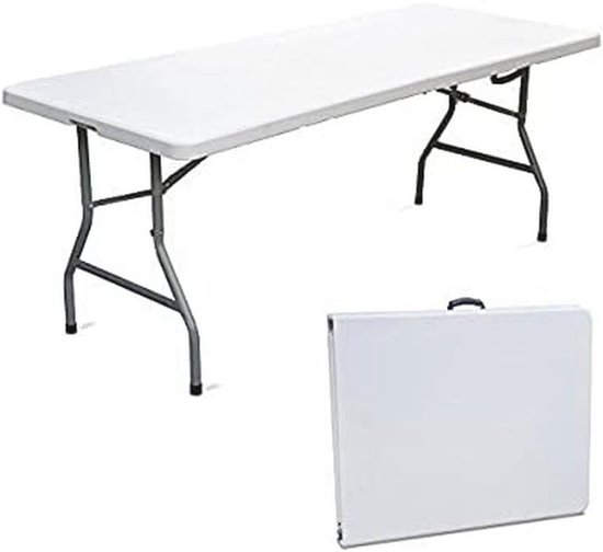 Rechthoekige Opvouwbare Tafel voor Camping en Tuin, 180 x 75 cm