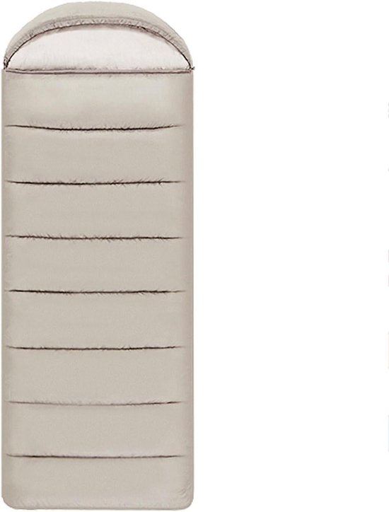 Rechthoekige Slaapzak - Kampeerzak Envelop - Kamperen en Reizen - Waterdicht Ademend Warm - 190+30x80cm - Beige/Groen