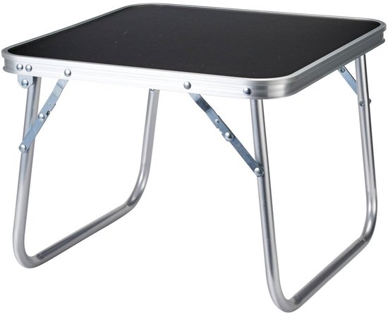 Redcliffs Camping tafel - aluminium - lichtgewicht - grijs/zilver - 40 x 40 x 30 cm - lage tafel - salontafel - strand van Merkloos