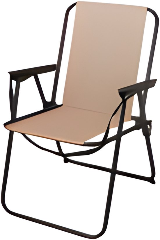 Redcliffs Klapstoel unica - beige - voor kinderen - 75 x 38 cm - metaal/polyester - campingstoel / tuinstoel