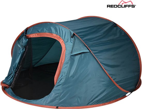Redcliffs - Pop up tent blauw XL - 3 personen - 240 x 210 x 105 van Redcliffs
